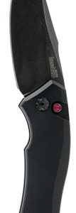 Kershaw 7100BW Launch 1 3.40" Folding Drop Point Plain Black Oxide Blackwash CPM 154 SS, Blade Black Aluminum Handle