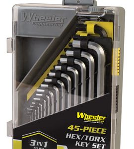 Wheeler 1081959 SAE/Metric Hex & Torx Key Set Silver Steel 45 Pieces