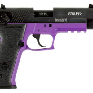 GSG GERG2210TFFL FireFly  22 LR 10+1 4.90" Black Threaded Barrel & Serrated Slide, Purple Zinc Alloy w/Accessory Rail Frame, Black Polymer Grip