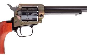 Heritage Mfg RR22999CH6 Rough Rider  22 LR 9 Shot, 6.50" Black Steel Barrel, Simulated Case Hardened Zinc Alloy Frame, Black Cylinder, Cocobolo Grip, Hammer/Thumb Safety, Exposed Hammer