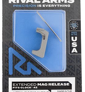 Rival Arms RA72S001D Magazine Release  Extended Dark Gray Aluminum for Sig P320
