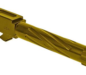 Rival Arms RA20G102E Precision V1 Drop-In Barrel 9mm Luger 4.49" Gold PVD Finish 416R Stainless Steel Material with Threading for Glock 17 Gen3-4