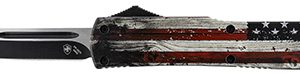 Templar Knife MWUS231 Wood US Flag Gen II Slim 3.50" OTF Tanto Plain Black 440C SS Blade Painted Wood Grain US Flag Zinc Aluminum Alloy Handle Features Glass Breaker/Pocket Clip