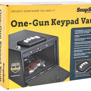 SnapSafe 75433 SnapSafe Keypad Vault Keypad/Key Entry Black Holds 1 Handgun Steel