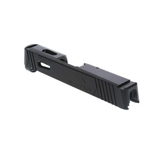 Rival Arms RA-RA10P002A Precision Slide  with Front/Rear Serrations & RMS Cuts QPQ Black 416R Stainless Steel for Sig P365