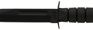 Ka-Bar 1211 Fighting/Utility  7" Fixed Clip Point Plain Black 1095 Cro-Van Blade, Black Kraton G Handle, Includes Sheath