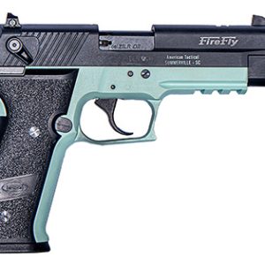 GSG GERG2210TFFM FireFly  22 LR 10+1 4" Black Threaded Barrel & Serrated Slide, Mint Zinc Alloy w/Accessory Rail Frame, Black Polymer Grip