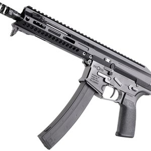 Patriot Ordnance Factory 01838 Phoenix  9mm Luger 35+1 8" Threaded Barrel w/Muzzle Brake, Black Anodized Receiver, M-Lok Handguard, MFT Grip, Picatinny Stock Adapter, Includes Hand Stop