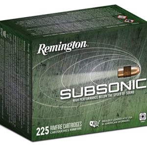 Remington Ammunition 21249 Subsonic Rimfire 22 LR 40 gr Hollow Point 225 Per Box/ 10 Cs