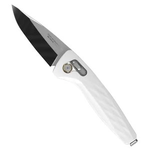 S.O.G SOG12730557 One-Zero XR 3.10" Folding Plain Black Chrome Cryo CPM S35VN Steel Blade/ White Sculpted Aluminum Handle