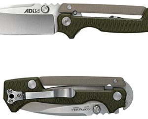 Cold Steel CS58SQ AD-15  3.50" Folding Plain Spear Point S35VN SS Blade/Black Scales Aluminum/G10 Handle