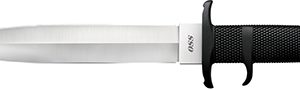 Cold Steel CS39LSSC OSS  8.25" Fixed Plain AUS-8A SS Blade/Black Textured Kray-Ex Handle Includes Sheath