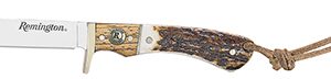 Remington Accessories 15655 Guide Jr. 6.50" Fixed Skinner Stainless Steel Blade, Stag Bone Handle w/Remington Shield, Nickle Silver Bolsters, Includes Sheath