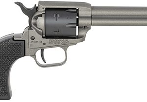 Heritage Mfg RR22C4 Rough Rider  22 LR 6 Shot 4.75" Tungsten Gray Cerakote Steel Barrel & Frame, Black Satin Cylinder & Textured Polymer Grips