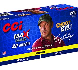 CCI 958 Maxi-Mag Varmint 22WMR 40gr Jacketed Hollow Point 200 Per Box/10 Case