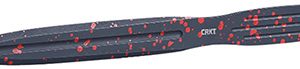 CRKT K930RKP Onion Throwing Knives 6.25" Fixed Spear Point Plain Non-Sharp Black/Red Spatter 1050 High Carbon Includes Sheath 3 Blades