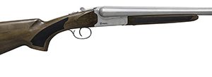 Citadel CITSBS1218NKL Coach  12 Gauge 3" 2rd 18.50" Nickel Barrel/Rec, Fixed Walnut Stock