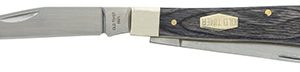 Old Timer 1135990 Heritage Series Trapper 940T 3" Clip/Spey D2 Steel Blade 3.70" Black/Tan Wood Laminate Handle