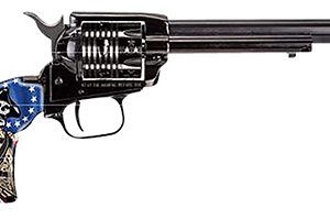 Heritage Mfg RR22B6ECSS Rough Rider Independence Day 22 LR 6 Shot 6.50" Black Oxide Barrel & Frame, Black Oxide w/Engraved US Flag Cylinder, Custom Designed US Flag w/Soldier Grips