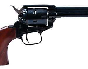 Heritage Mfg RR22B6LHOL Rough Rider  22 LR 6 Shot 6.50" Black Oxide Barrel, Frame & Cylinder, Cocobolo Grips Features Hunter Debossed Leather Holster