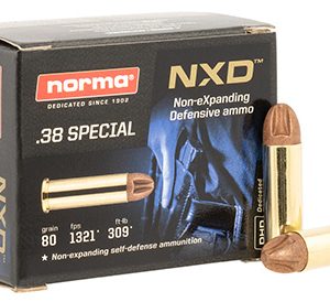 Norma Ammunition 611240020 Self Defense NXD 38 Special 38 gr NXD 20 Per Box/ 10 Case