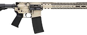 Black Rain Ordnance BROWTPLSB Spec 15+ We The People 5.56x45mm NATO 30+1 16", Light Sand Battleworn with Deep Engraving, 15" Slim M-LOK, Magpul Grip/Carbine Stock, Castle Flash Hider