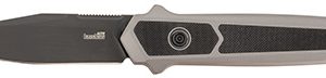 Kershaw 7951 Launch 17 Automatic 3.50" Folding Clip Point Plain Black Cerakote S35VN Blade, Gray Anodized w/Black G10 Inlays Aluminum Handle, Includes Pocket Clip