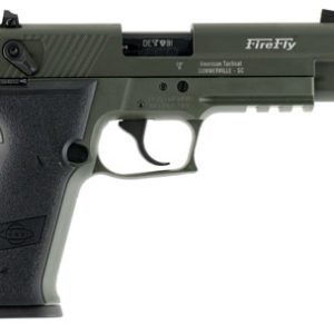 GSG GERG2210TFFG FireFly  22 LR 10+1 4.90" Black Steel/Threaded Barrel, Green Serrated Slide & Zinc Alloy w/Accessory Rail Frame, Black Polymer Grip