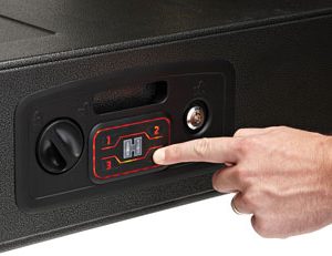 Hornady 98190 Rapid Safe AR Gunlocker RFID Access Code Key Entry Black Steel Holds 2 Rifles Holds 2 Long Guns 42" L x 15.25" W x 6.75" D