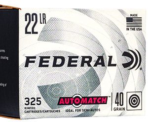 Federal AM22 Champion Training Auto Match 22 LR 40 gr Lead Round Nose 325 Per Box/ 10 Case Bulk