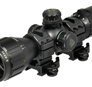 UTG SCP-M392AOLW BugBuster  Black Hardcoat Anodized 3-9x32mm 1" Tube Illuminated Red/Green Mil-Dot Reticle