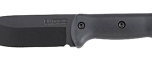 Ka-Bar BK2 Becker Campanion 5.25" Fixed Clip Point Drop Point Plain Black 1095 Cro-Van Blade, Black Ultramid Handle, Includes Sheath