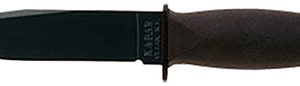 Ka-Bar 2221 Mark I  5.13" Fixed Clip Point Plain Black 1095 Cro-Van Blade, Black Kraton G Handle, Includes Sheath