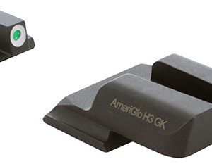 AmeriGlo SW141 i-Dot Sight Set for Smith & Wesson M&P Shield  Black | Green Tritium with White Outline Front Sight Green Tritium i-Dot Rear Sight