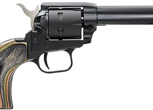 Heritage Mfg RR22MBS4 Rough Rider 22 LR 22 WMR 6 Shot 4.75" Black Satin Barrel, Cylinder & Frame, Camo Laminate Grips