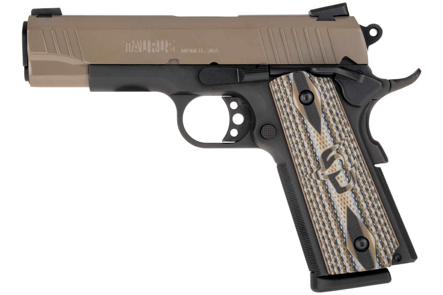 Taurus 1911 Cerakote Sand Handgun .45 ACP 8rd Magazine 5" Barrel VZ Grip