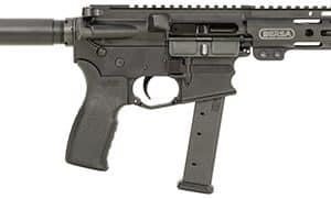 Bersa BAR9GL4BSC AR9  9mm Luger 33+1 4" Barrel, KAW Valley XL Compensator, Hard Coat Anodized Metal Finish, Magpul MOE+ Grip, Manual Safety