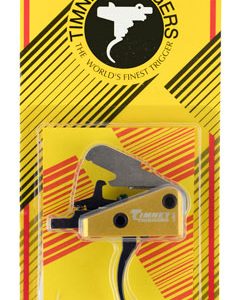 Timney Triggers 667S Competition Trigger  Single-Stage Curved Trigger with 3 lbs Draw Weight & Black/Gold Finish for AR-15