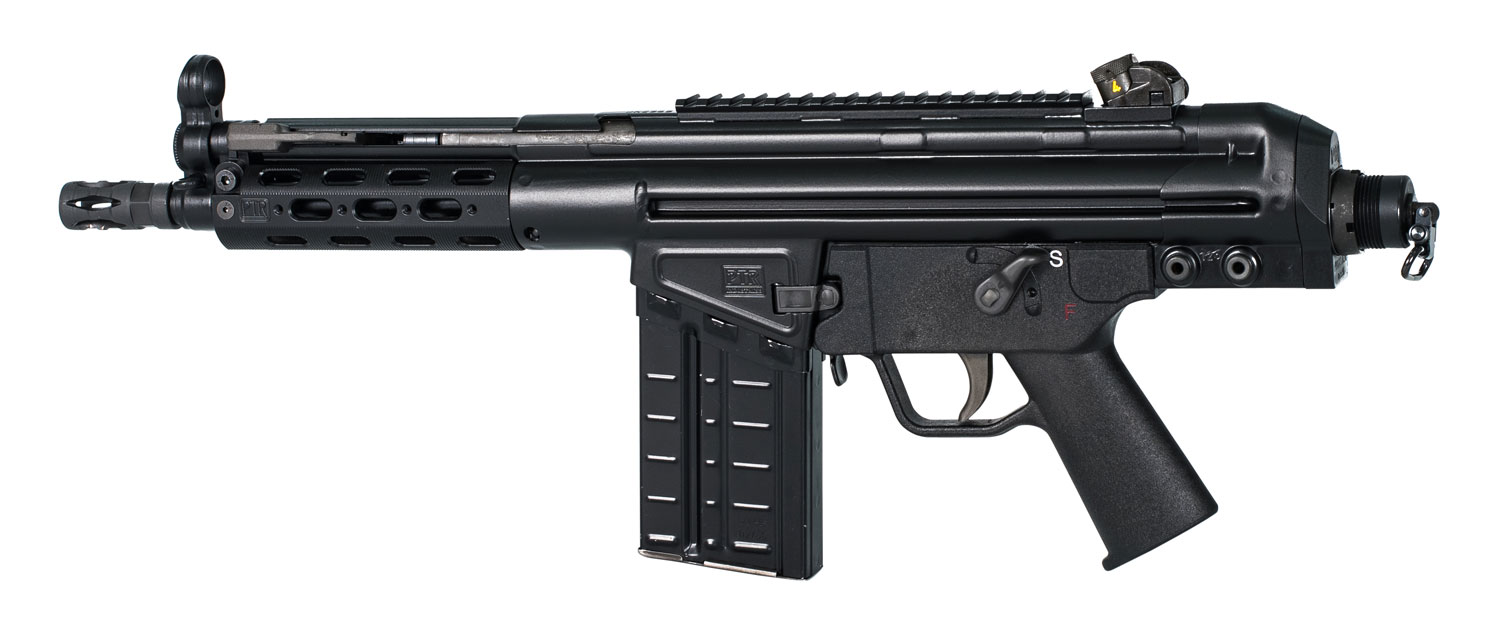 PTR 105 PDWR 308 Win/7.62x51mm NATO 20+1 8.50" Bull Barrel, 7075-T6 Aluminum Receiver, Iron Sights, Milled Aluminum Handguard, Optics Ready Picatinny Rail
