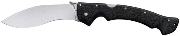Cold Steel CS-62JL Rajah II 6" Folding Plain Stone Washed Japanese AUS-10A SS Blade/ Black Griv-Ex Handle
