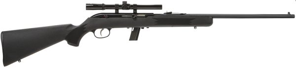 Savage Arms 40000 64 FXP 22 LR Caliber with 10+1 Capacity, 21" Barrel, Matte Blued Metal Finish, Matte Black Synthetic Stock & No AccuTrigger Right Hand (Full Size) Includes 4x15mm Scope