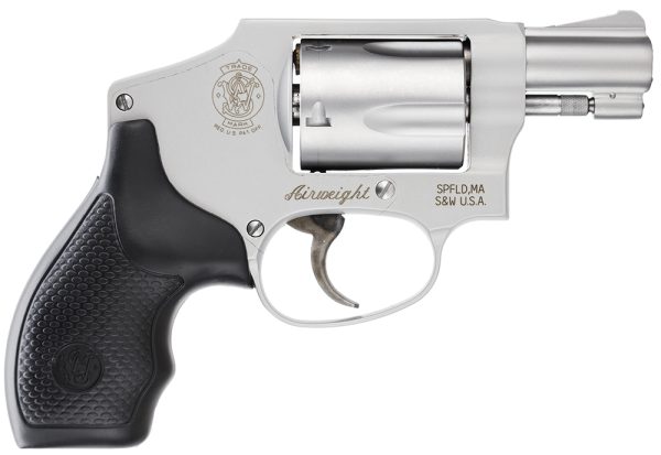Smith & Wesson 103810 Model 642 Airweight 38 S&W Spl +P 5 Shot 1.88" Stainless Steel Barrel/Cylinder, Matte Silver Aluminum Alloy J-Frame, Polymer Grip, No Internal Lock