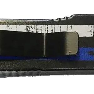 Templar Knife MBTB331 Back The Blue Gen II Slim 3.50" OTF Tanto Plain Black 440C SS Blade Blue/White/Black Zinc Aluminum Alloy Handle Features Glass Breaker/Pocket Clip