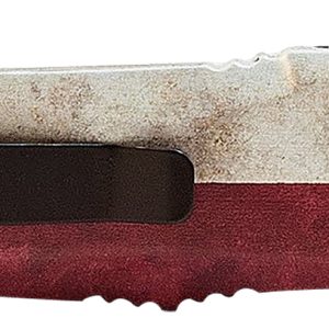 Templar Knife LCAP331 Captain Gen II Large 3.50" OTF Drop Point Plain Black 440C SS Blade Red/Blue/White Star Zinc Aluminum Alloy Handle Features Glass Breaker/Pocket Clip