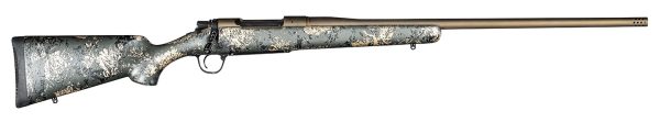 Christensen Arms 8010107900 Mesa FFT 7mm Rem Mag 3+1 22" Threaded Barrel, Burnt Bronze Cerakote, Green with Black/Tan Webbing Stock