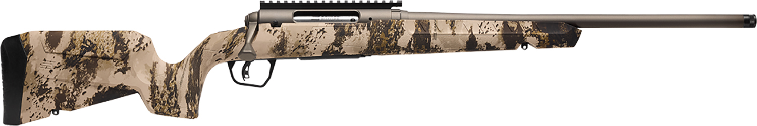 Savage Arms 32337 Axis 2 Pro Compact 223 Rem 4+1 20" Gun Metal Bronze Cerakote Heavy Sporter Threaded Barrel & Picatinny Rail Carbon Steel Receiver, Fixed Western Camo Synthetic Stock, Right Hand