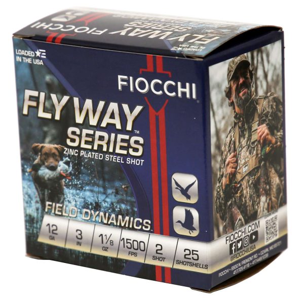 FIOCCHI STEEL WATERFOWL AMO 12GA 3 IN 1 1/8 OZ #2 1500FPS 25-RD ( 10 BOXES PER CASE)