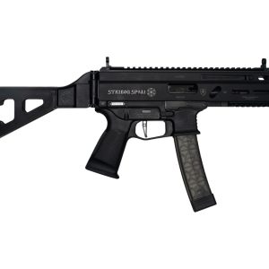 Grand Power Stribog SP9A1 Pistol - Black | 9mm | 8" Threaded Barrel | 30rd | Folding SBT Brace
