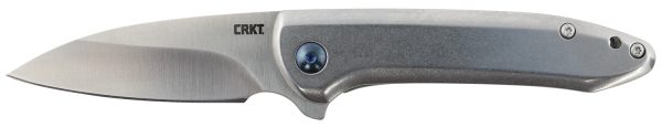 CRKT 5385 Delineation  2.94" Folding Wharncliffe Plain Satin 8Cr13MoV SS Blade/ Satin Stainless Steel Handle Includes Pocket Clip