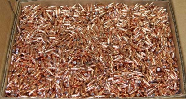 Hornady Traditional / FMJ Rifle Bullets .22 cal .224" 55 gr FMJ-BT With Cannelure (W/C) - 1000/Box